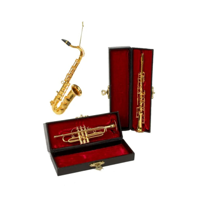 Изображение товара Игрушка елочная Kurt S. Adler саксофон 10см в ассортименте