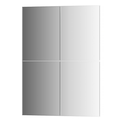 Изображение товара Зеркальная плитка Evoform с фацетом 5 mm - комплект 4 шт прямоугольник 25х33 см; серебро 