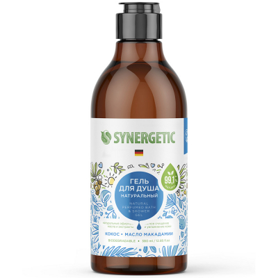 Изображение товара Гель для душа Synergetic Кокос и масло макадамии, 380 мл