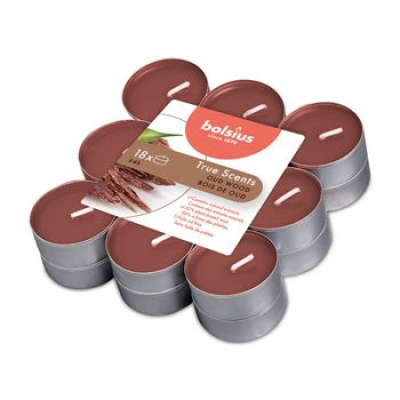 Изображение товара Свечи чайные 4 часа 18 шт Bolsius true scents удовое дерево
