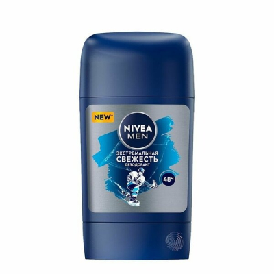 Изображение товара Мужской дезодорант стик Nivea Экстремальная свежесть 50 мл для защиты и свежести