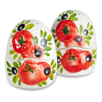 Изображение товара Набор для соли и перца Edelweiss Томаты и Оливки, 8 см