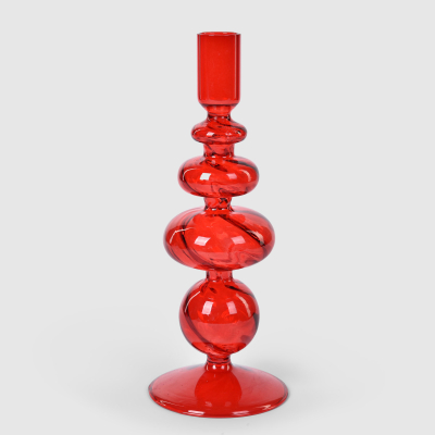 Изображение товара Подсвечник Mercury Deco стеклянный красный 9х23 см