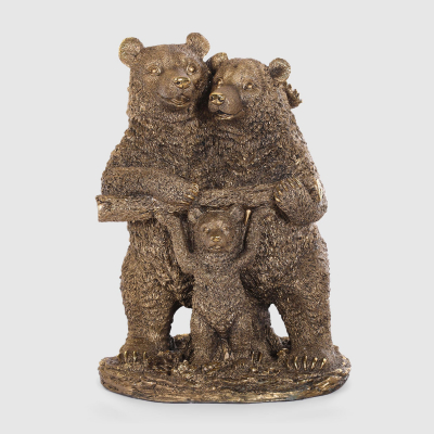 Изображение товара Декоративная фигура Мишки-семейка Тпк полиформ 46 см бронзовая Изображение товара Декоративная фигура Мишки-семейка Тпк полиформ 46 см бронзовая