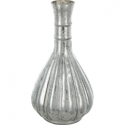 Изображение товара Ваза Glasar из стекла серебристого цвета 13х13х25 см
