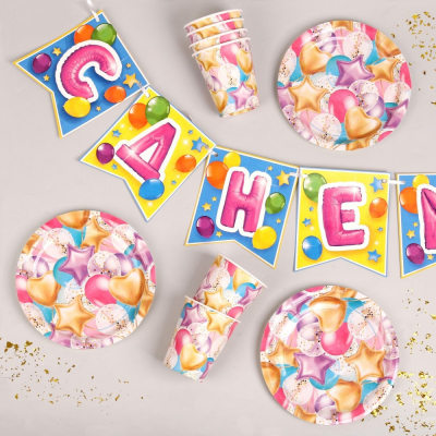 Изображение товара Набор бумажной посуды Страна Карнавалия шары-1 13 предметов