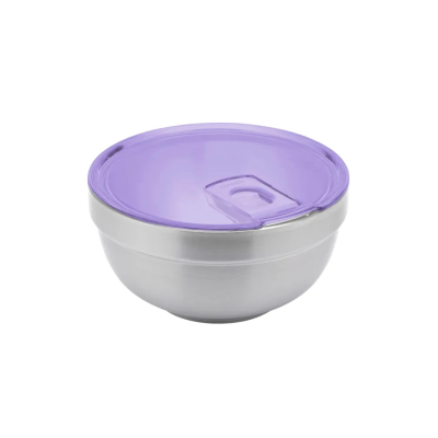 Изображение товара Салатник Smash стальной двойной 750 мл с пластиковой крышкой Изображение товара Салатник Smash стальной двойной 750 мл с пластиковой крышкой