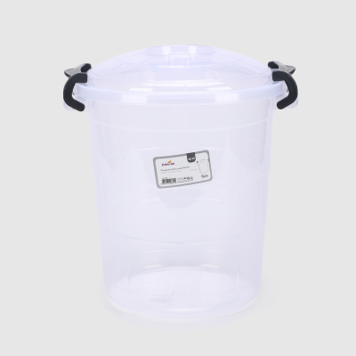 Изображение товара Ведро Follow me Tetris прозрачное с крышкой 12 л хозяйственное пластиковое