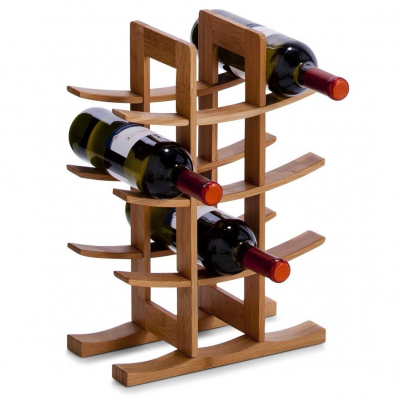 Изображение товара Подставка для бутылок Zeller из бамбука на 12 бутылок, стиль восточного иероглифа