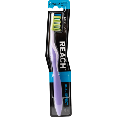 Изображение товара Зубная щетка Reach Dualeffect средняя White-Green в ассортименте