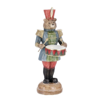 Изображение товара Фигурка Bizzotto ny декоративная медведь-барабанщик 25,5 см