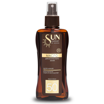 Изображение товара Масло для безопасного загара Sun SPF 50 с маслом Моной 180 мл Изображение товара Масло для безопасного загара Sun SPF 50 с маслом Моной 180 мл