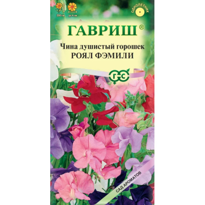 Изображение товара Семена Гавриш Чина душистый горошек Роял Фэмили, Смесь 1,0 г серия Сад ароматов Изображение товара Семена Гавриш Чина душистый горошек Роял Фэмили, Смесь 1,0 г серия Сад ароматов