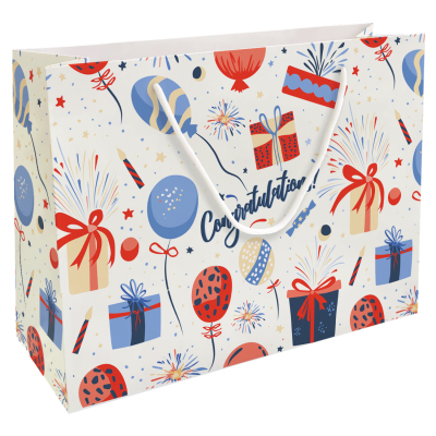 Изображение товара Пакет подарочный Be Smart Bang белый 36х26 см