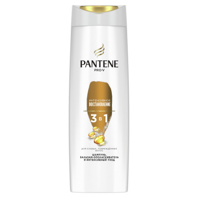 Изображение товара Шампунь и бальзам-ополаскиватель Pantene Pro-V 3 в 1 Интенсивное восстановление 360 мл Изображение товара Шампунь и бальзам-ополаскиватель Pantene Pro-V 3 в 1 Интенсивное восстановление 360 мл