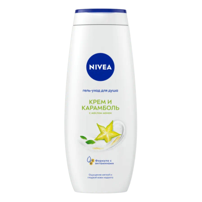 Изображение товара Гель для душа Nivea Крем и карамболь 500 мл для женщины мягкое очищение и свежесть Изображение товара Гель для душа Nivea Крем и карамболь 500 мл для женщины мягкое очищение и свежесть