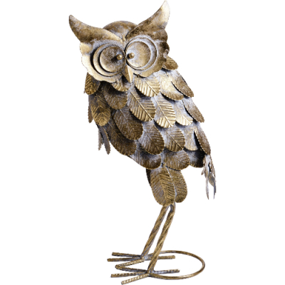 Изображение товара Настольный декор Glasar Сова из железа в золотом цвете 19х13х46 см Изображение товара Настольный декор Glasar Сова из железа в золотом цвете 19х13х46 см
