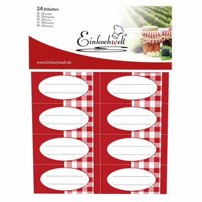 Изображение товара Набор этикеток Einkochwelt 24 шт для банок маркировки консервации