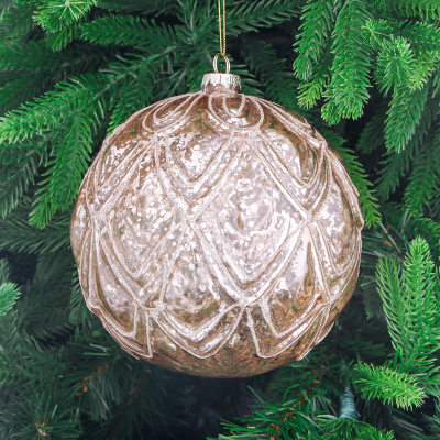 Изображение товара Шар стеклянный Yancheng Shiny с блестками 15 см