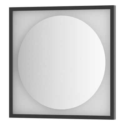 Изображение товара Зеркало Defesto с LED-подсветкой без выключателя 12 W нейтральный белый свет, черная рама 60x60 см