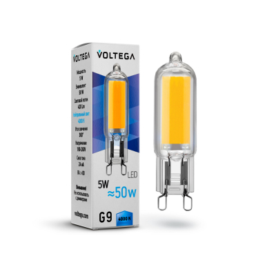 Изображение товара Лампочка Voltega Capsule G9 5W 4000К
