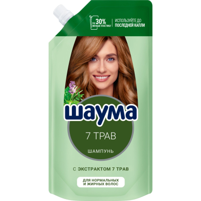Изображение товара Шампунь Шаума дой-пак 7 трав 250 мл для всех типов волос