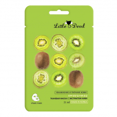 Изображение товара Антивозрастная тканевая маска с экстрактом киви Little Devil 21 мл