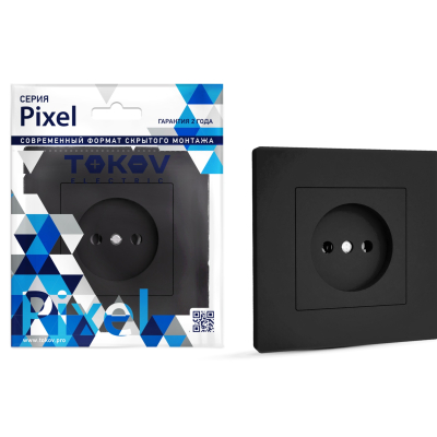 Изображение товара Розетка Tokov Electric Pixel 1-м без заземления в сборе для дома и офиса Изображение товара Розетка Tokov Electric Pixel 1-м без заземления в сборе для дома и офиса