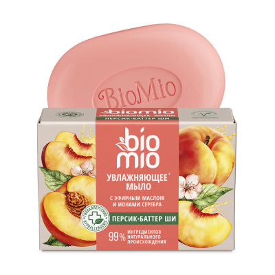 Изображение товара Мыло BioMio aromatherapy персик и масло ши 90 г натуральное веганское Изображение товара Мыло BioMio aromatherapy персик и масло ши 90 г натуральное веганское
