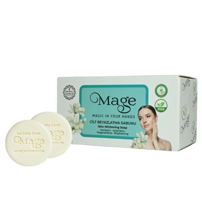 Изображение товара Мыло Mage отбеливающее 8х20 г для лица тела рук гипоаллергенное Изображение товара Мыло Mage отбеливающее 8х20 г для лица тела рук гипоаллергенное