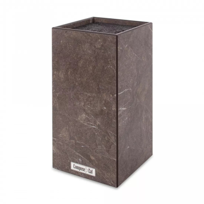 Изображение товара Подставка ComposeEat для кухонных ножей темный мрамор 11x11x24см