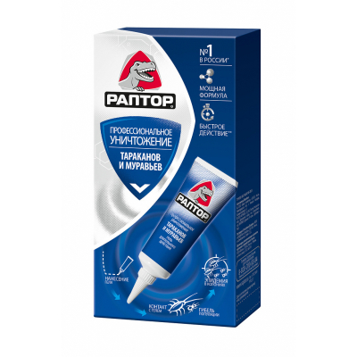 Изображение товара Гель Раптор от тараканов и муравьёв 75 мл - эффективное средство против насекомых