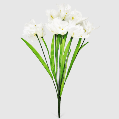 Изображение товара Искусственный букет ириса Конэко-О белый 52 см для интерьера и декора