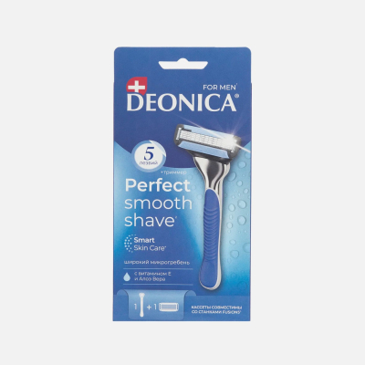 Изображение товара Мужской бритвенный станок Deonica с сменной кассетой и 5 лезвиями