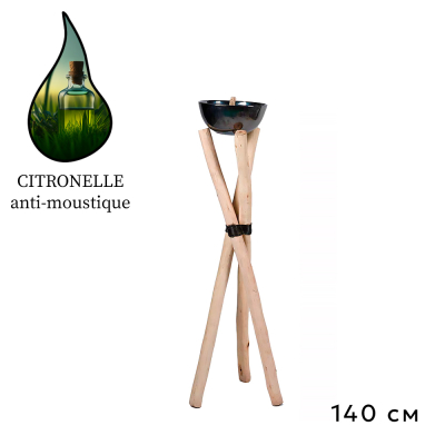 Изображение товара Аромасвеча Nour Bougie Bamboo Citronelle anti-moustique 140 см 13 кг натуральная