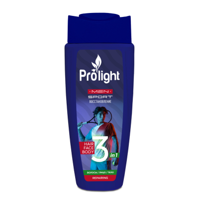 Изображение товара Гель для душа PROLIGHT Для мужчин 3 в 1 восстанавливающий 400 мл