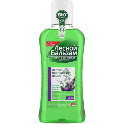 Изображение товара Ополаскиватель для десен Лесной Бальзам При воспалении десен 400 мл