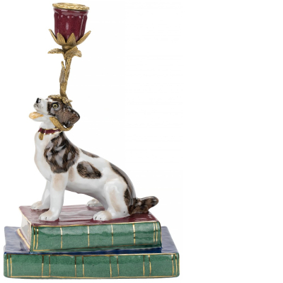 Изображение товара Подсвечник Glasar собачка смотрит влево 17х11х26 см (F1349EH/2/HF1999)