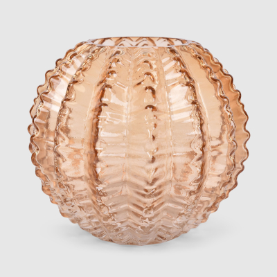 Изображение товара Стеклянная ваза Mercury Deco золотистая 17х15,5 см современный дизайн