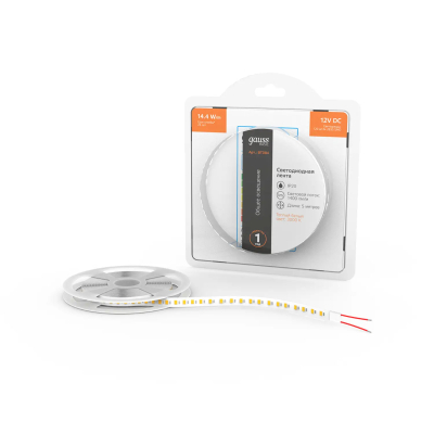 Изображение товара Лента Gauss Basic LED 2835/120 12V 1400lm/m 3000K 5м внутреннее освещение