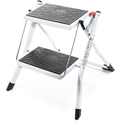 Изображение товара Стремянка Zalger mini стальная 2 широкие ступени, рабочая высота 2.1 м Изображение товара Стремянка Zalger mini стальная 2 широкие ступени, рабочая высота 2.1 м