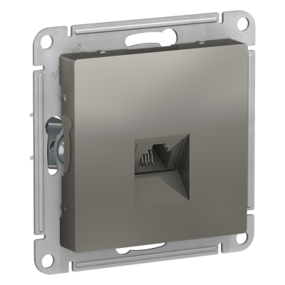 Изображение товара Розетка Шнайдер AtlasDesign телефонная rj11 сталь (ATN000981)