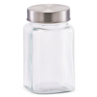 Изображение товара Банка Zeller стеклянная с металлической крышкой 420 мл прозрачная Германия