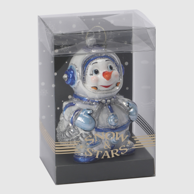 Изображение товара Ёлочная игрушка снеговик-космонавт Snow and Stars ручная работа Польша