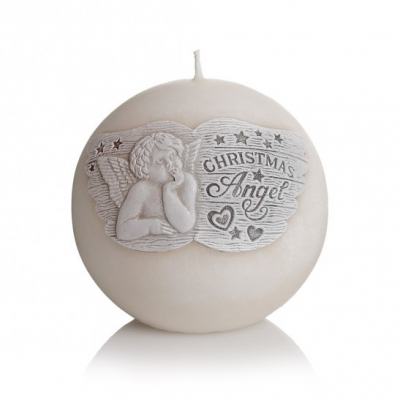 Изображение товара Свеча Bartek Ангел шар 10 см - декоративная свеча для украшения и подарка