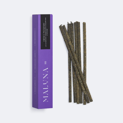 Изображение товара Магические свечи MALUNA черные полынь 7 шт набор для очищения и защиты