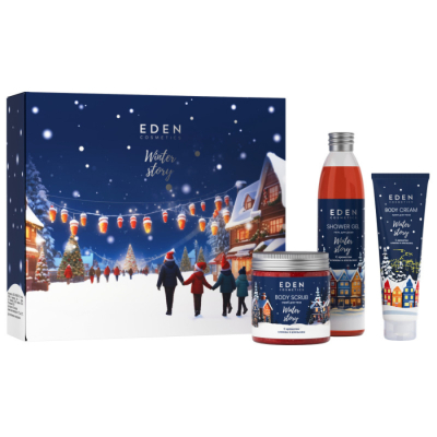 Изображение товара Подарочный набор Eden winter story blue №3.1 Клюква и апельсин для тела и душа