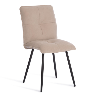 Изображение товара Стул TC Modern Sweet флок бежевый с чёрным 46х55х88 см