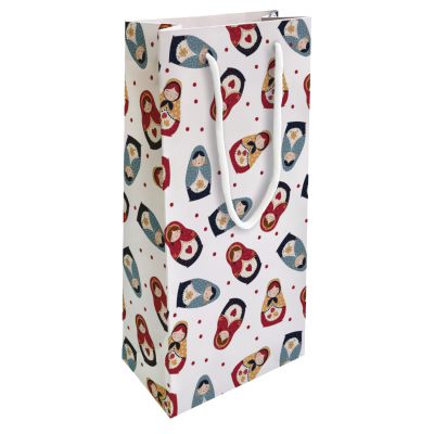 Изображение товара Подарочный пакет Be Smart Folk матрёшки 15х32 см яркая печать