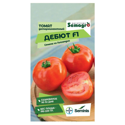 Изображение товара Семена томата Debut F1 высокоурожайный гибрид 180-220г 1 упаковка